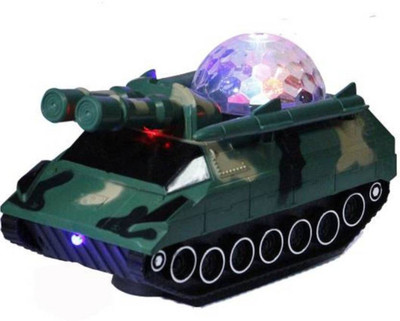 Z A Enterprises Army Tank with lighting Effects (Green)(Green)