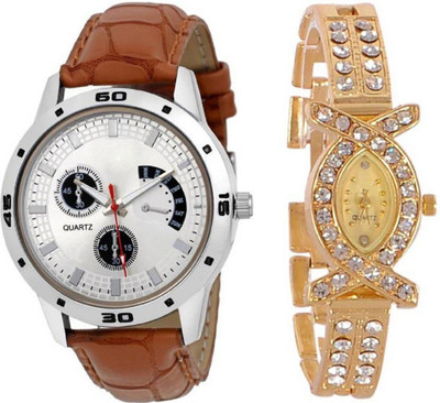 just like Brown Leather Strap With Golde Couple Watch For Men And Women Watch - For Boys & Girls Watch - For Couple
just like Brown Leather Strap With Golde Couple Watch For Men And Women Watch - For Boys & Girls Watch - For Couple