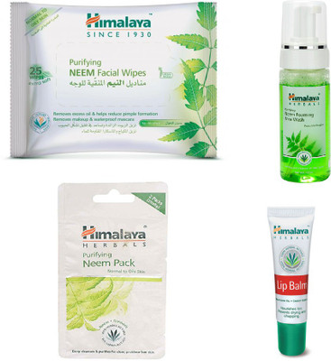 Himalaya Purifying Neem Facial Wipes, Purifying Neem Foaming Face Wash, Purifying Neem Pack, Lip Balm(Set of 4)
Himalaya Purifying Neem Facial Wipes, Purifying Neem Foaming Face Wash, Purifying Neem Pack, Lip Balm(Set of 4)