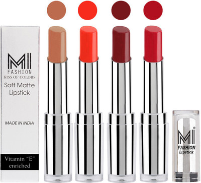 MI Fashion Hot and Bold Soft Creamy Matte Lipstick Combo – Perfect Gift for Her in 4 Vivid Colours(Nude,Orange Crush,Maroon Rebel,Red Alert, 14 g)
MI Fashion Hot and Bold Soft Creamy Matte Lipstick Combo – Perfect Gift for Her in 4 Vivid Colours(Nude,Orange Crush,Maroon Rebel,Red Alert, 14 g)