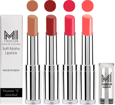 MI Fashion Hot and Bold Soft Creamy Matte Lipstick Combo – Perfect Gift for Her in 4 Vivid Colours(Nude,Brown Sugar,Magenta,Metalic Nude, 14 g)
MI Fashion Hot and Bold Soft Creamy Matte Lipstick Combo – Perfect Gift for Her in 4 Vivid Colours(Nude,Brown Sugar,Magenta,Metalic Nude, 14 g)