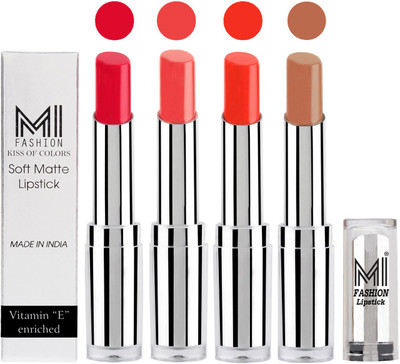 MI Fashion Hot and Bold Soft Creamy Matte Lipstick Combo – Perfect Gift for Her in 4 Vivid Colours(Red Bomber,Pouty Pink,Orange Crush,Nude, 14 g)
MI Fashion Hot and Bold Soft Creamy Matte Lipstick Combo – Perfect Gift for Her in 4 Vivid Colours(Red Bomber,Pouty Pink,Orange Crush,Nude, 14 g)