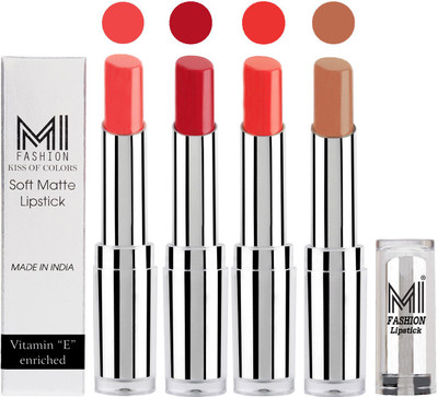 MI Fashion Hot and Bold Soft Creamy Matte Lipstick Combo – Perfect Gift for Her in 4 Vivid Colours(Pouty Pink,Red Alert,Orange Fever,Nude, 14 g)
MI Fashion Hot and Bold Soft Creamy Matte Lipstick Combo – Perfect Gift for Her in 4 Vivid Colours(Pouty Pink,Red Alert,Orange Fever,Nude, 14 g)