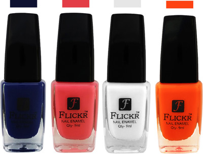 Flickr EXTRA SHINE and SPEED DRY Nail Polish Blue,Baby Pink,White,Orange(Pack of 4)
Flickr EXTRA SHINE and SPEED DRY Nail Polish Blue,Baby Pink,White,Orange(Pack of 4)