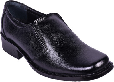 somugi Genuine Leather Black Formal Slip on shoes Slip On For Men(Black