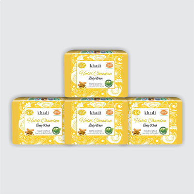 KHADI MEGHDOOT AYURVEDIC HALDI CHANDAN BODY WASH(500 g, Pack of 4)
