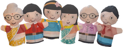 Cuddly Toys Complete Family Set of Hand Puppets Set of 6 Hand Puppets(Pack of 6)