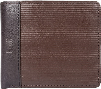 Holii Men Brown Genuine Leather Wallet(5 Card Slots)