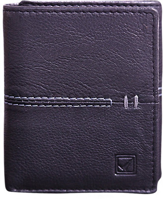 Style 98 Men Black Genuine Leather Document Holder(5 Card Slots)