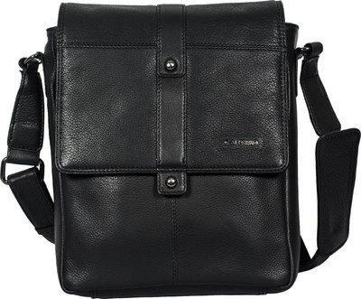 Calfnero B-03-Black Messenger Bag(Black, 22 inch)