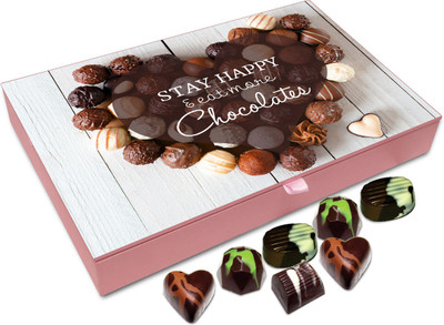 Chocholik Gift Box - Stay Happy And Eat More Chocolate Chocolate Box - 12pc Truffles(144 g)
Chocholik Gift Box - Stay Happy And Eat More Chocolate Chocolate Box - 12pc Truffles(144 g)