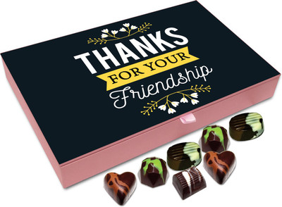 Chocholik Gift Box - Thanks For Your Friendship Chocolate Box - 12pc Truffles(144 g)
Chocholik Gift Box - Thanks For Your Friendship Chocolate Box - 12pc Truffles(144 g)