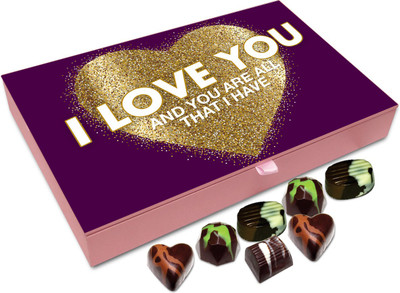 Chocholik Gift Box - I Love You And You Are All That I Have Chocolate Box - 12pc Truffles(144 g)
Chocholik Gift Box - I Love You And You Are All That I Have Chocolate Box - 12pc Truffles(144 g)