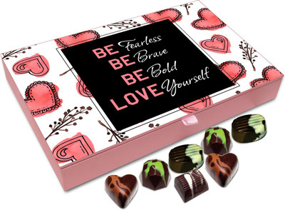 Chocholik Gift Box - Be Fearless Be Bold And Love Yourself Chocolate Box - 12pc Truffles(144 g)
Chocholik Gift Box - Be Fearless Be Bold And Love Yourself Chocolate Box - 12pc Truffles(144 g)