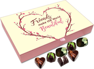 Chocholik Gift Box - Friends Make The World Beautiful Chocolate Box - 12pc Truffles(144 g)
Chocholik Gift Box - Friends Make The World Beautiful Chocolate Box - 12pc Truffles(144 g)