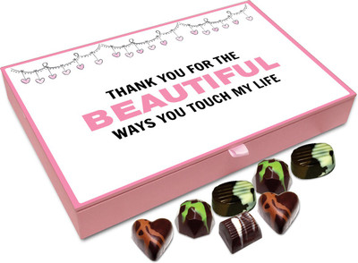Chocholik Gift Box - Thank You For The Beautiful Ways You Touch Me Life Chocolate Box - 12pc Truffles(144 g)
Chocholik Gift Box - Thank You For The Beautiful Ways You Touch Me Life Chocolate Box - 12pc Truffles(144 g)