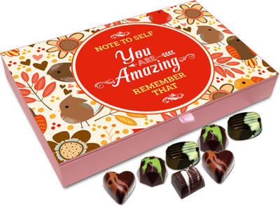 Chocholik Gift Box - Always Remember That You Are Awesome Chocolate Box - 12pc Truffles(144 g)
Chocholik Gift Box - Always Remember That You Are Awesome Chocolate Box - 12pc Truffles(144 g)