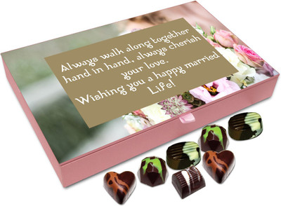 Chocholik Gift Box - Wishing You a Happy Married Life Chocolate Box - 12pc Truffles(144 g)
Chocholik Gift Box - Wishing You a Happy Married Life Chocolate Box - 12pc Truffles(144 g)