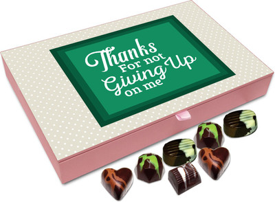 Chocholik Gift Box - Thanks For Not Giving Up On Me Chocolate Box - 12pc Truffles(144 g)
Chocholik Gift Box - Thanks For Not Giving Up On Me Chocolate Box - 12pc Truffles(144 g)