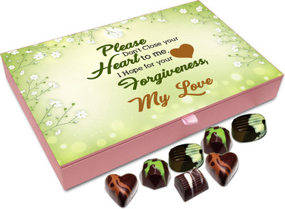 Chocholik Gift Box - Please Don't Close Your Heart For Me Chocolate Box - 12pc Truffles(144 g)
Chocholik Gift Box - Please Don't Close Your Heart For Me Chocolate Box - 12pc Truffles(144 g)