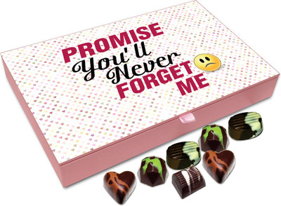 Chocholik Gift Box - Promise You Will Never Forget Me Chocolate Box - 12pc Truffles(144 g)
Chocholik Gift Box - Promise You Will Never Forget Me Chocolate Box - 12pc Truffles(144 g)