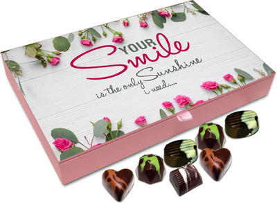 Chocholik Gift Box - Your Smile Is The Only Sunshine I Need Chocolate Box - 12pc Truffles(144 g)
Chocholik Gift Box - Your Smile Is The Only Sunshine I Need Chocolate Box - 12pc Truffles(144 g)