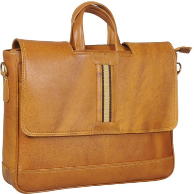 bayed 15 inch Laptop Messenger Bag(Tan)