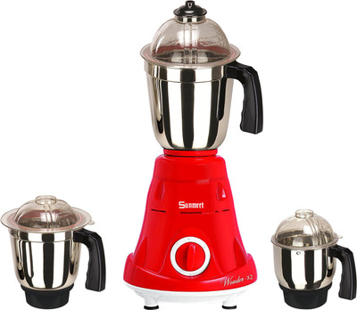 Sunmeet MG18 TA 181 ( 1 Large Jar, 1 Medium Jar and 1 Chuntey Jar) 550 W Mixer Grinder(Red, 3 Jars)
Sunmeet MG18 TA 181 ( 1 Large Jar, 1 Medium Jar and 1 Chuntey Jar) 550 W Mixer Grinder(Red, 3 Jars)