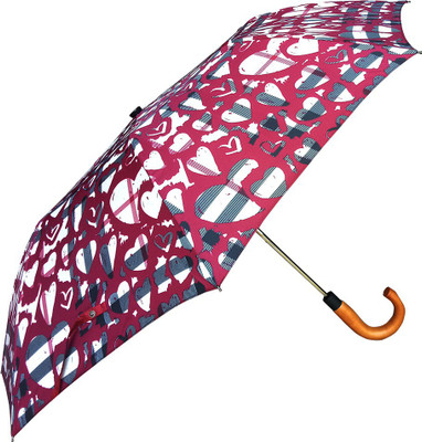 Johns Topmatic Auto Open with wooden Handle Umbrella(Maroon)