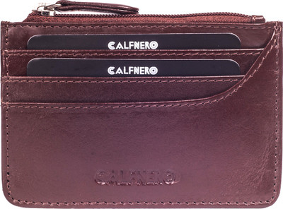 Calfnero Men Brown Genuine Leather Card Holder(3 Card Slots)