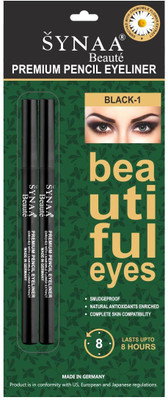 Synaa Premium Pencil Eyeliner (Black-1) 1.14 g(Black)