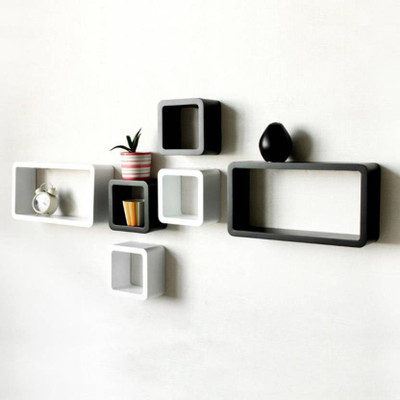 A.S Wood Wooden Wall Shelf(Number of Shelves - 6)
