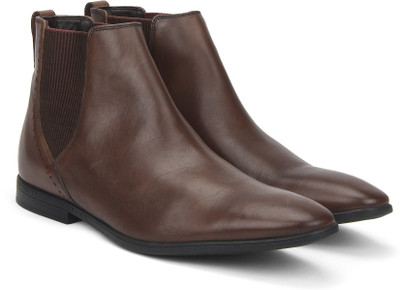 Clarks Bampton Top Tan Leather Boots For Men(Brown