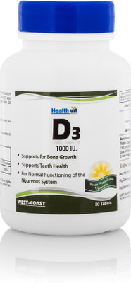 HealthVit Vitamin D3 1000IU 30Tablets(30 No)