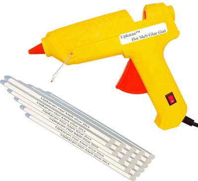 Upkaran Hot Melt Yellow Glue Gun kit 60W Watt with 20 Hot Melt Glue Sticks for All Purpose Standard Temperature Corded Glue Gun(11 mm)
Upkaran Hot Melt Yellow Glue Gun kit 60W Watt with 20 Hot Melt Glue Sticks for All Purpose Standard Temperature Corded Glue Gun(11 mm)