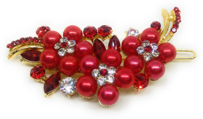 Khubsurat Hair Side Clips/Side Pins for Women & Girls, Gold Tone, 1 Piece, Floral Concept, Red Color Stone & Moti Stud Hair Clip(Red)
Khubsurat Hair Side Clips/Side Pins for Women & Girls, Gold Tone, 1 Piece, Floral Concept, Red Color Stone & Moti Stud Hair Clip(Red)