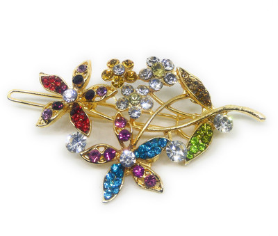 Khubsurat Hair Side Clips/Side Pins for Women & Girls, Gold Tone, 1 Piece, Floral Concept, Multi Color Stone Stud Hair Clip(Multicolor)
Khubsurat Hair Side Clips/Side Pins for Women & Girls, Gold Tone, 1 Piece, Floral Concept, Multi Color Stone Stud Hair Clip(Multicolor)