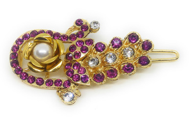 Khubsurat Hair Side Clips/Side Pins for Women & Girls, Gold Tone, 1 Piece, Peacock Concept, Rani Color Stone Stud Hair Clip(Pink)
Khubsurat Hair Side Clips/Side Pins for Women & Girls, Gold Tone, 1 Piece, Peacock Concept, Rani Color Stone Stud Hair Clip(Pink)