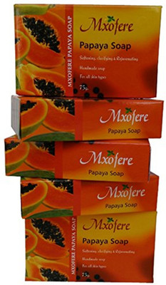 Mxofere Papaya SOAP Pack of 5 GLYCERINE SOAPS Face & All Body 75 GM/-(375 g, Pack of 5)
Mxofere Papaya SOAP Pack of 5 GLYCERINE SOAPS Face & All Body 75 GM/-(375 g, Pack of 5)