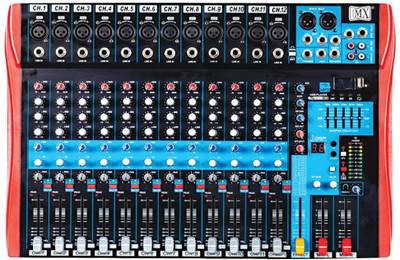 MX BX12 USB Live Audio Mixer with Built In USB and Bluetooth Powered Sound Mixer
MX BX12 USB Live Audio Mixer with Built In USB and Bluetooth Powered Sound Mixer