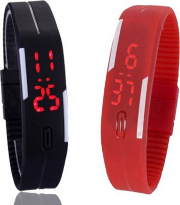 Talgo New 2018 Arrival Red Robin Season Special RRLEDRDBK 2018 New Collection LED Red And Black Rectangle Red And Black Dial Attractive And Comfertable Rubber Strap (Combo of 2) RRLEDRDBK Watch - For Boys
Talgo New 2018 Arrival Red Robin Season Special RRLEDRDBK 2018 New Collection LED Red And Black Rectangle Red And Black Dial Attractive And Comfertable Rubber Strap (Combo of 2) RRLEDRDBK Watch - For Boys