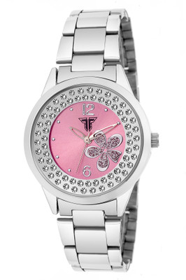 Traktime Analog Pink Watches | Silver Crystal Finished | Floral Crystal Dial and Stainless Steel Chain Strap Watch - For Women
Traktime Analog Pink Watches | Silver Crystal Finished | Floral Crystal Dial and Stainless Steel Chain Strap Watch - For Women