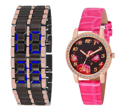 DECLASSE ROSE GOLD AND BLACK TWO TONE CHAIN BLUE LED boys BRACELET WITH FLORAL PARTY WEAR DIAMOND STUDDED Designer DIAL LADIES & GIRLS Watch - For Men & Women
DECLASSE ROSE GOLD AND BLACK TWO TONE CHAIN BLUE LED boys BRACELET WITH FLORAL PARTY WEAR DIAMOND STUDDED Designer DIAL LADIES & GIRLS Watch - For Men & Women