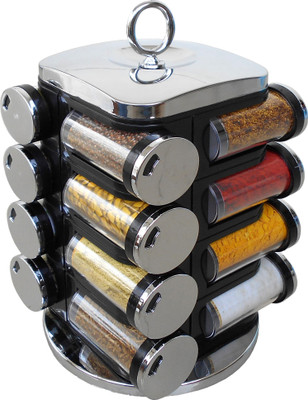 Fashion Rokz 16-Jar Revolving Siver Black Spice Rack Masala Box Condiment Set(Plastic)
Fashion Rokz 16-Jar Revolving Siver Black Spice Rack Masala Box Condiment Set(Plastic)
