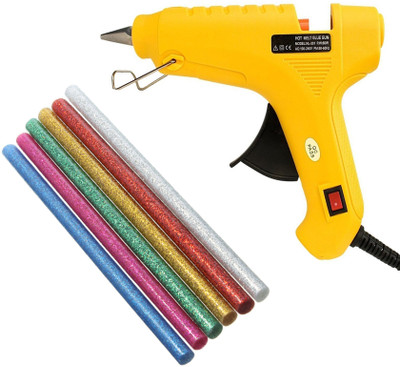 OKASTA BOND/KOBRA with 6 Glitter Glue Sticks Hot Melt Glue Gun kit 40 Watt OK40WY For Quick Repairs, Paper & Cloth High-Tech Professional Electronic Standard Temperature Corded Glue Gun(11 mm)
OKASTA BOND/KOBRA with 6 Glitter Glue Sticks Hot Melt Glue Gun kit 40 Watt OK40WY For Quick Repairs, Paper & Cloth High-Tech Professional Electronic Standard Temperature Corded Glue Gun(11 mm)
