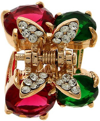 Anuradha Art Jewellery Clutcher Hair Claw(Pink, Green)