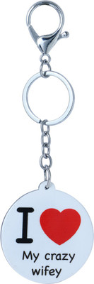 Forty Creek I Love My Crazy Wifey Locking Keychain Key Chain