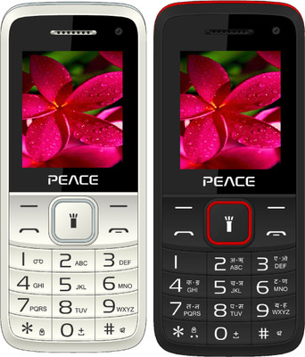 Peace Knight Combo of Two Mobiles(White $$ Grey & Black $$ Red)