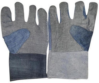 SS & WW Plain Jeans Gloves Synthetic Safety Gloves(25)