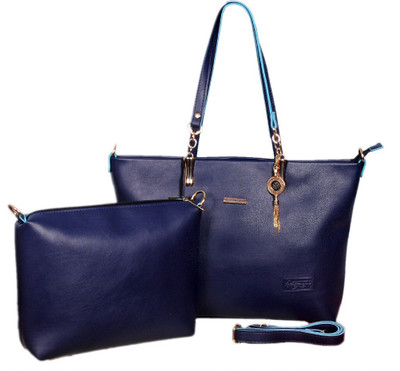 Anemone Women Casual Blue PU Tote